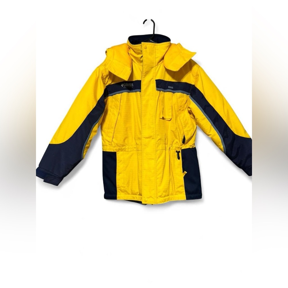 Vintage 90’s/ 00’s Columbia Kids Yellow and Navy Ski tectonite